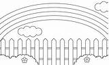 Picket Fence Coloring Page sketch template