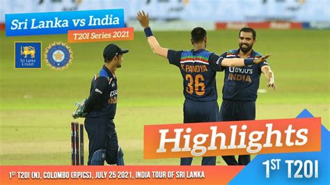 1st T20I Highlights | Sri Lanka vs India 2021 - Win Big Sports