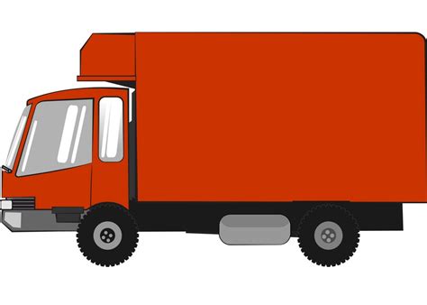 red delivery truck - Clipart World