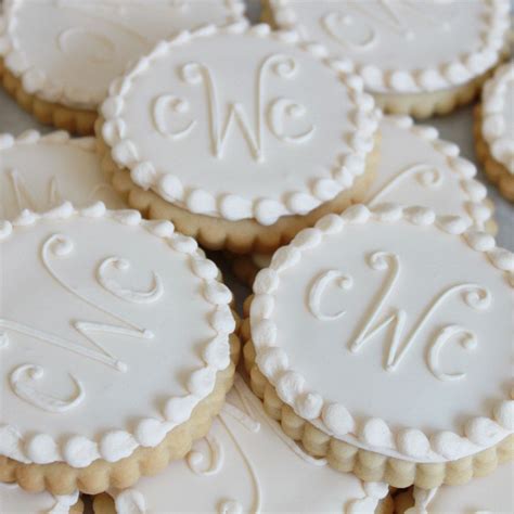 Ivory Monogram Cookie Gift Box (Vanilla) Half Dozen - MADE TO ORDER ...