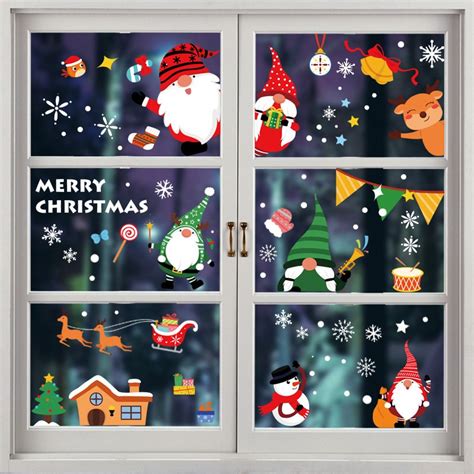 Christmas Window Clings Stickers Xmas Decals for Glass Decorations