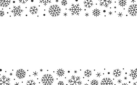 Premium Vector | Christmas falling frosty snowflakes ornate border with copy space black and ...