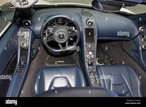 Interior of a McLaren 650s sportscar Stock Photo - Alamy