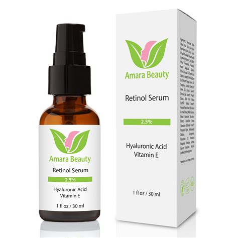 Retinol Serum 2.5% With Hyaluronic Acid & Vitamin E - 1 oz - Amara Organics