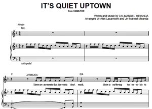 Hamilton-It’s Quiet Uptown Free Sheet Music PDF for Piano | The Piano Notes