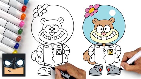 How To Draw Sandy Cheeks | Spongebob Squarepants - YouTube