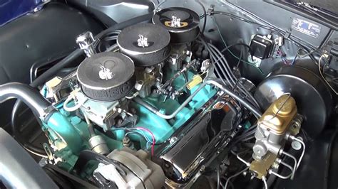 1964 GTO Engine Comparment 389 Tri Power - YouTube