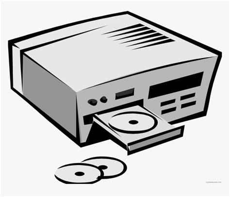 Cd Clipart Black And White