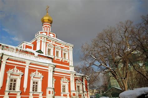 Novodevichy Convent in Moscow. Color Winter Photo. Stock Photo - Image ...