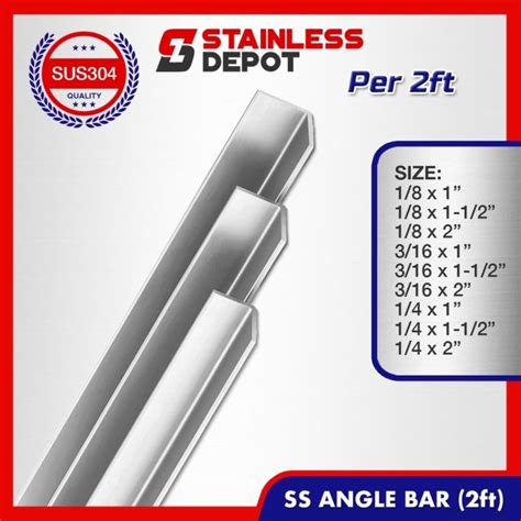 hotsale!ﺴ 2FT Stainless Angle Bar Stainless Bar Stainless Steel SUS304 | Lazada PH