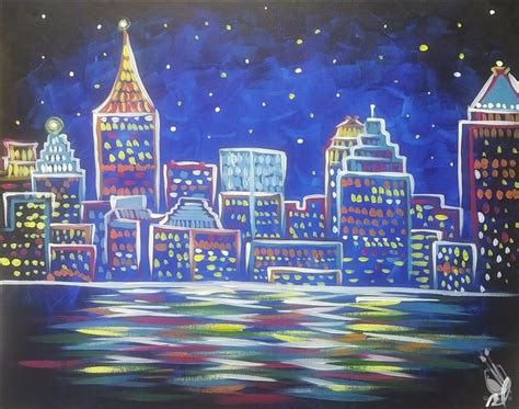 Atlanta Skyline Painting at PaintingValley.com | Explore collection of ...