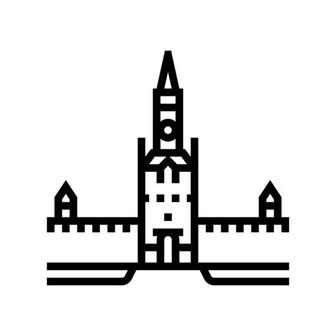 moscow kremlin line icon vector illustration 10186926 Vector Art at ...