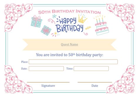 Birthday Gift Certificate Template | [#] New Concept