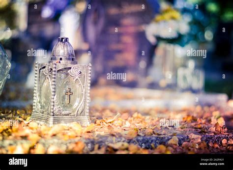 All Saints Day in the cemetery Stock Photo - Alamy