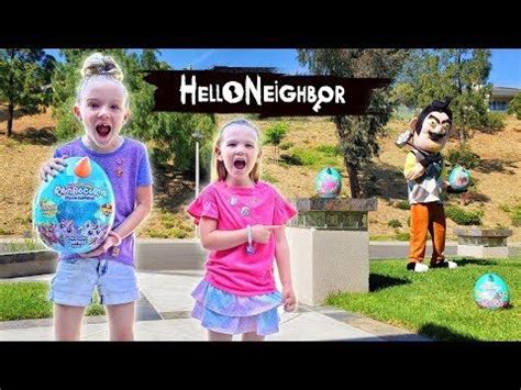 Trinity and Madison Create NEW Rainbocorns Series 2 With Tricking Hello Neighbor in Real Life ...