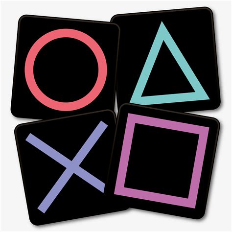 PlayStation Buttons Gaming Coaster Set - Gaming Displays