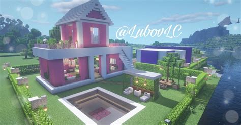 Kawaii Pink Minecraft House - hadahh02.blogspot.com