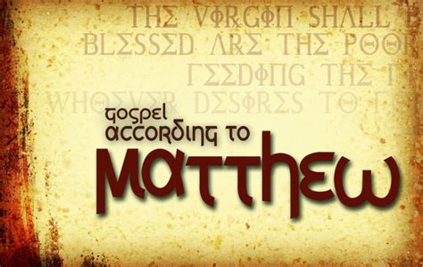 Gospel According To Matthew – Cornerstone Bible Church