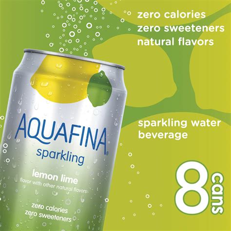 Amazon.com: Aquafina Sparkling Water, Lemon Lime, 12 fl oz. cans (8 Pack): Prime Pantry