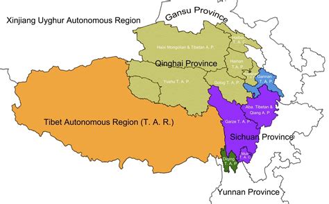 Tibet Autonomous Region vs. the Tibetan Area