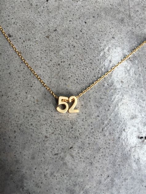 Gold number necklace personalized gold numbers personalized