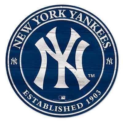 NEW YORK YANKEES ESTABLISHED 1903 BLUE WOOD SIGN 20"X20'' BRAND NEW ...