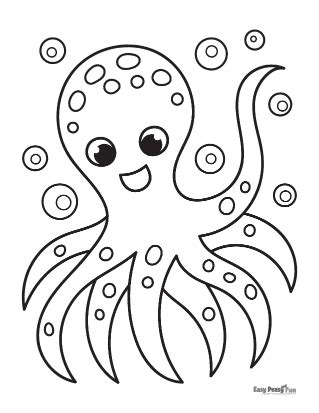 Octopus Coloring Pages - 30 Printable Sheets - Easy Peasy and Fun