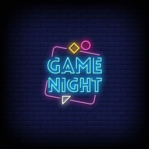 Premium Vector | Game night neon signs style text | Neon signs, Game night, Night background