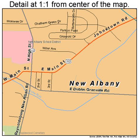 New Albany Ohio Street Map 3953970