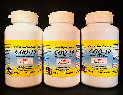 CoQ-10 q-10 coq10 300mg, anti-aging, cardio. Made in USA - 300 (3x100 ...