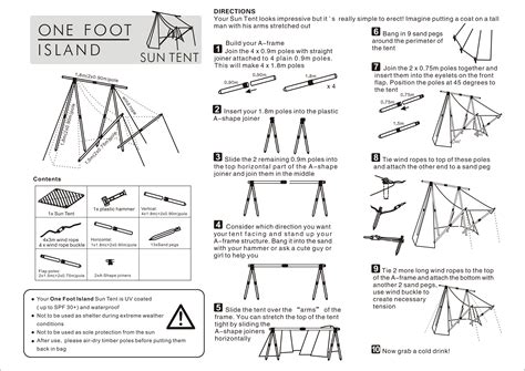 Instructions For Suns Tent - OneFootIsland Sun Shades | Beach Tents ...