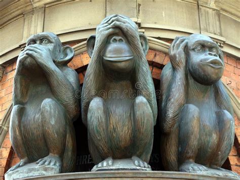 Three Wise Monkey Statues stock photo. Image of building - 50241170