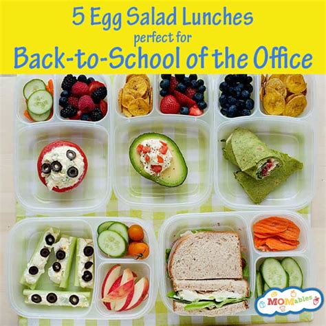 Healthy School and Office Lunch Ideas with Egg Salad