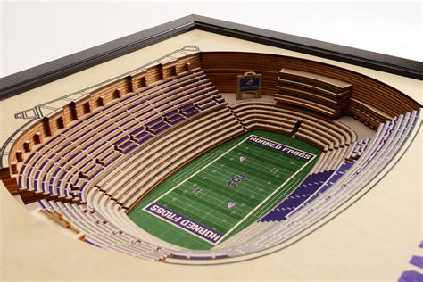 TCU Horned Frogs Amon G. Carter Stadium 3D Wood Stadium Replica — 3D ...