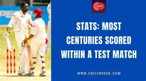 Stats: Most Number of Centuries in One Test Match - CricIndeed