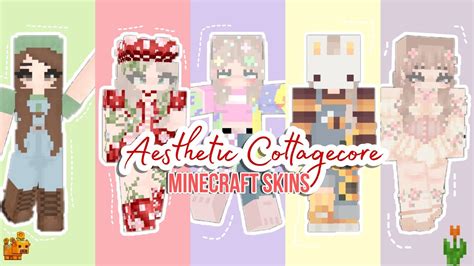 AESTHETIC COTTAGECORE MINECRAFT SKINS 🍄🦙 - YouTube