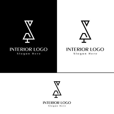 minimalist interior logo design template vector free 7851857 Vector Art ...