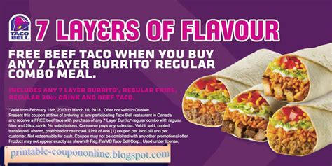 Printable Coupons 2021: Taco Bell Coupons