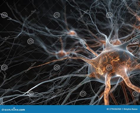 Neurons Firing in the Brain. Stock Illustration - Illustration of brain ...