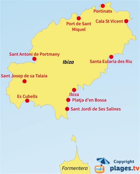 Ibiza Beach Map