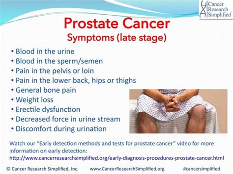 Prostate Cancer Symptoms - Part 2. Late Stage #Cancer #Prostate Cancer ...