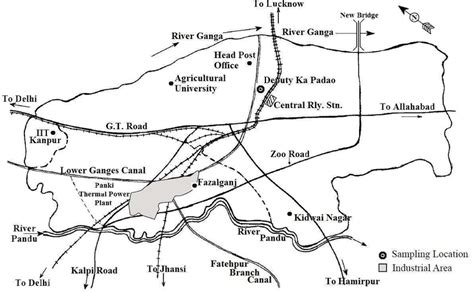 Map of Kanpur City showing location of sampling site | Download Scientific Diagram