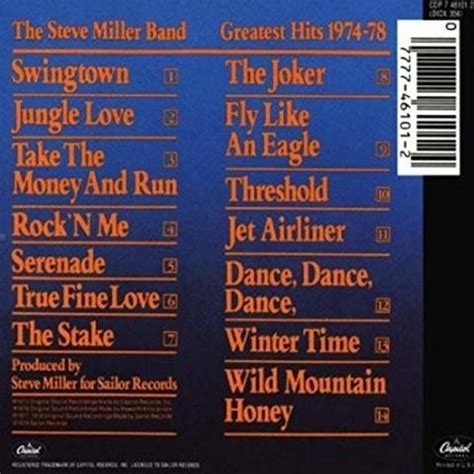 The Steve Miller Band Greatest Hits: 1974 - 78 > Books, DVDs & Music > Beach House ...