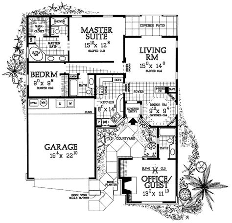House Plans with Courtyards and Open Atriums