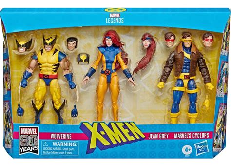 Hasbro Marvel Legends X-Men Wolverine, Jean Grey, Marvel’s Cyclops 3 ...