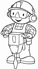 Downloadable coloring Page Of Bob the Builder  The sketch template