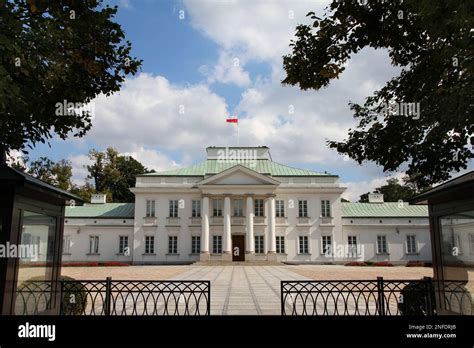 Warsaw city, Poland. Mokotow district. Belvedere palace (Belweder) used as president's office ...