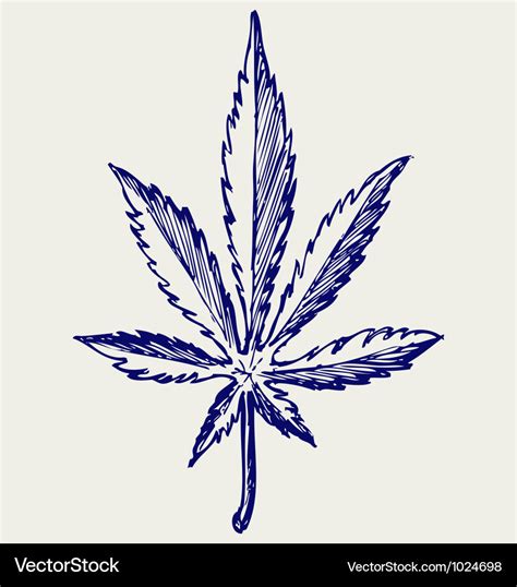 Cannabis leaf Royalty Free Vector Image - VectorStock