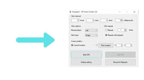 Op Auto Clicker latest version download for windows operating systems