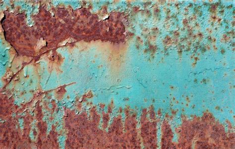 Rusty Peeled Painted Metal Sheet. Rusty Metal Texture Background. Close ...